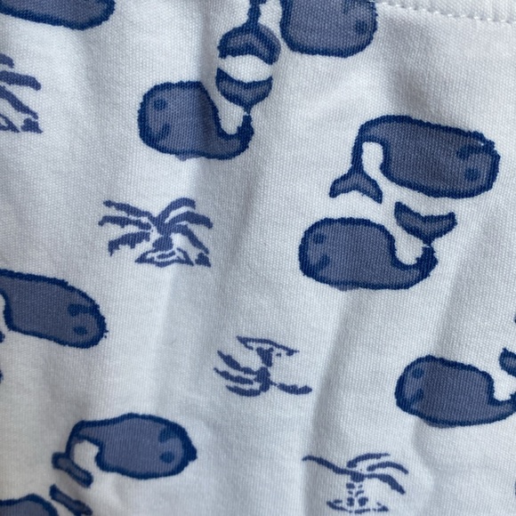 Roller Rabbit Moby blue whale two piece henley pajama set S - Picture 7 of 8